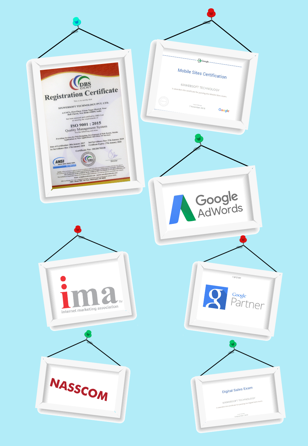 6ixwebsoft Technology Certificates