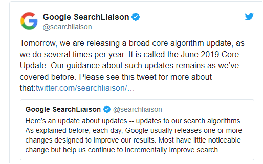 Google Update June 2019.
