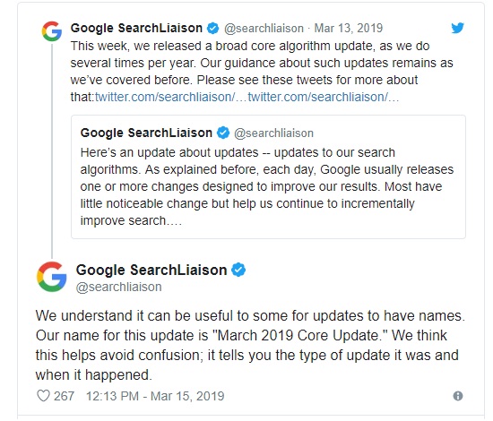 Google update 2019
