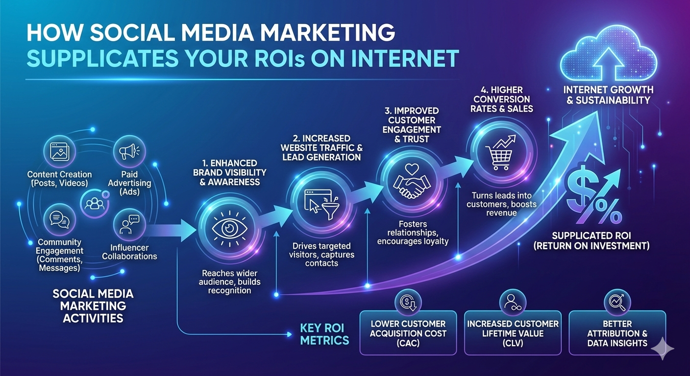 How Social Media Marketing Supplicates Your ROIs on Internet
